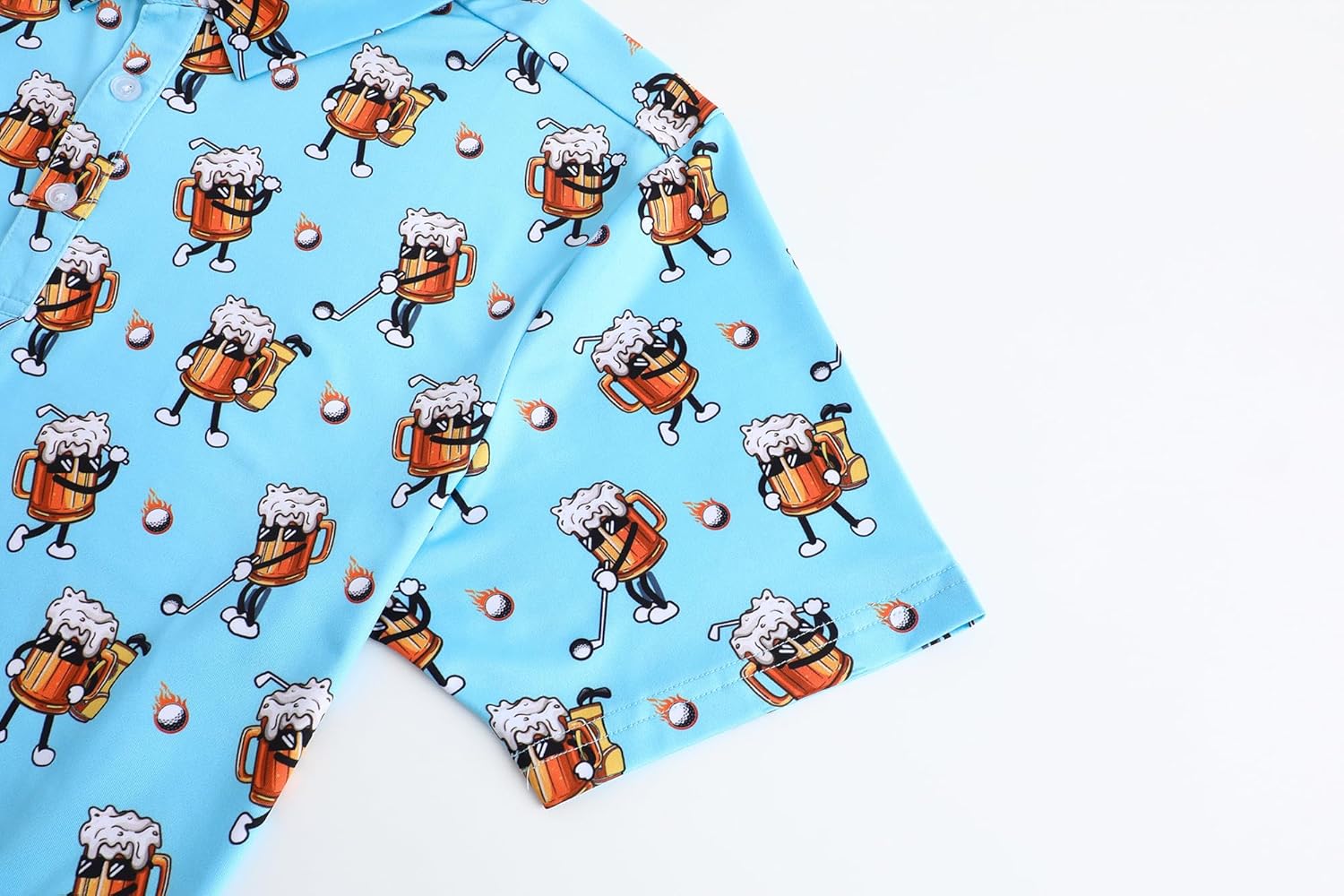 Men's Golf Polo Shirts Funny Golf Shirts for Men Performance Moisture Wicking Quick Dry Athletic Short Sleeve Shirts - Image 5