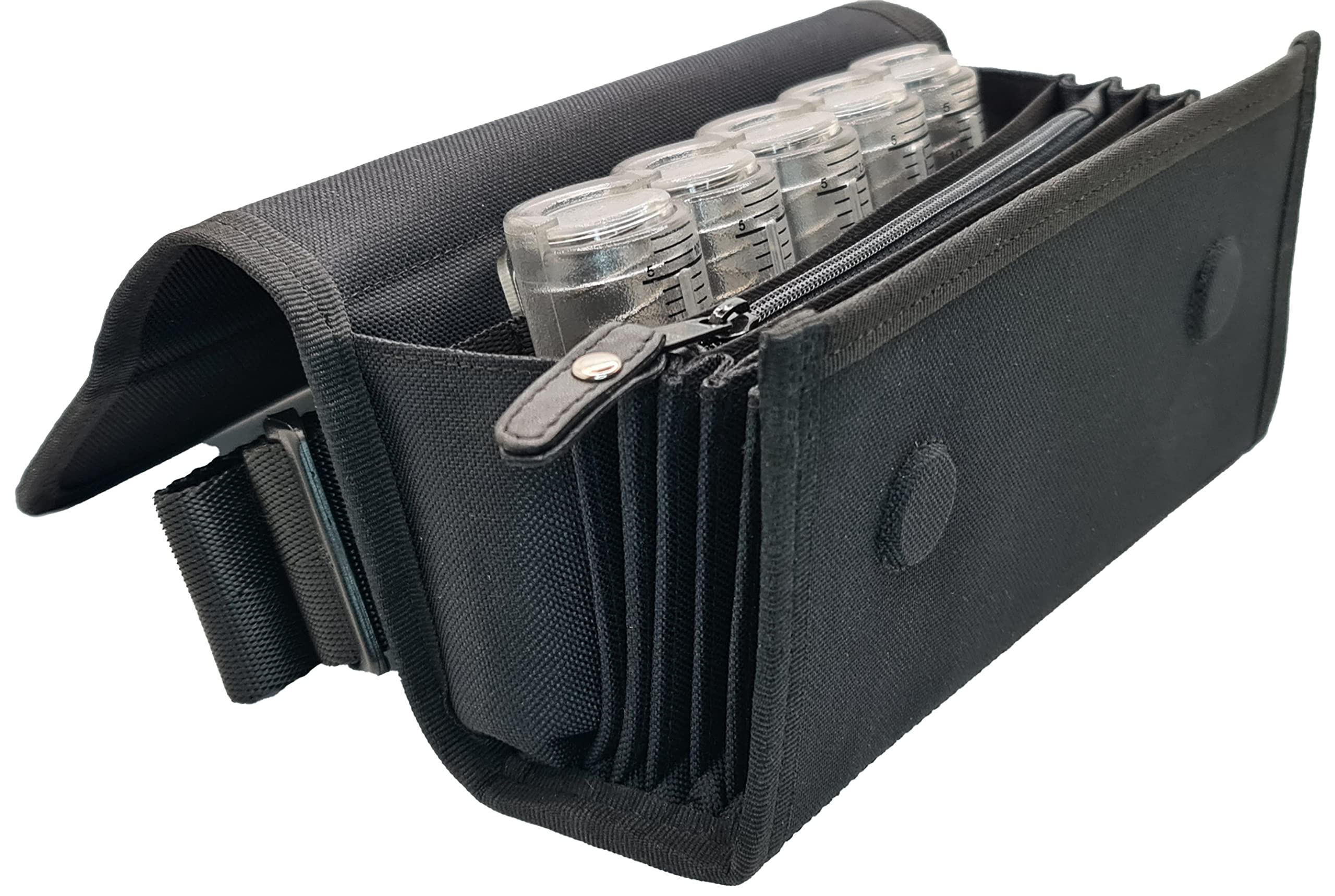 Nouveau Modèle, la Rolls des Sacoches Monnayeur Serveur, en Toile Canvas Imperméable, Doublure et Poche Zippée Intérieure, avec Monnayeur Transparent 5 Pièces, Fermeture Aimants
