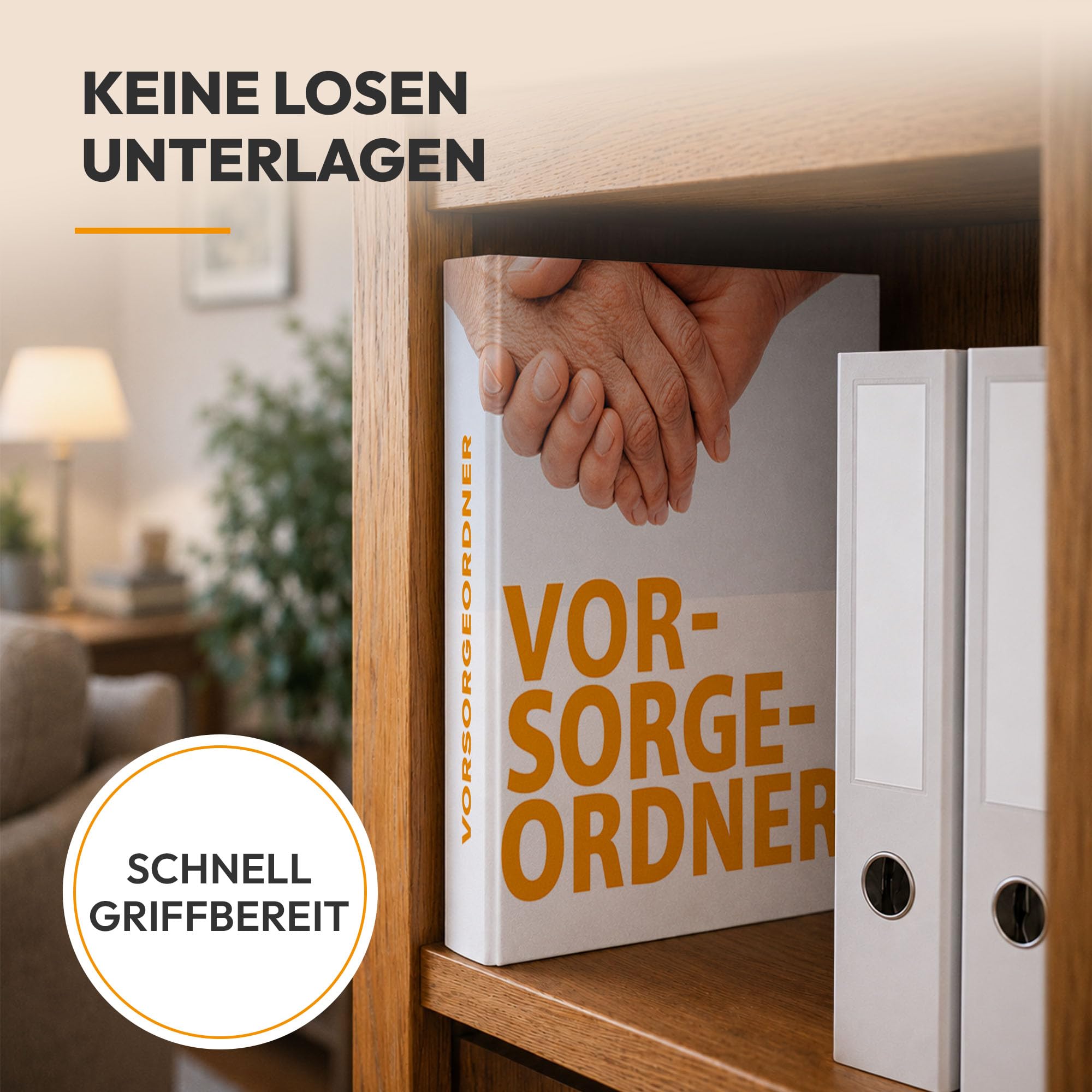 Vorsorgeordner & Pflegemappe mit Register - Notfallordner für Dokumente, Vollmachten und Patientenverfügung - Alles an einem Ort übersichtlich geregelt - Flexibel erweiterbar