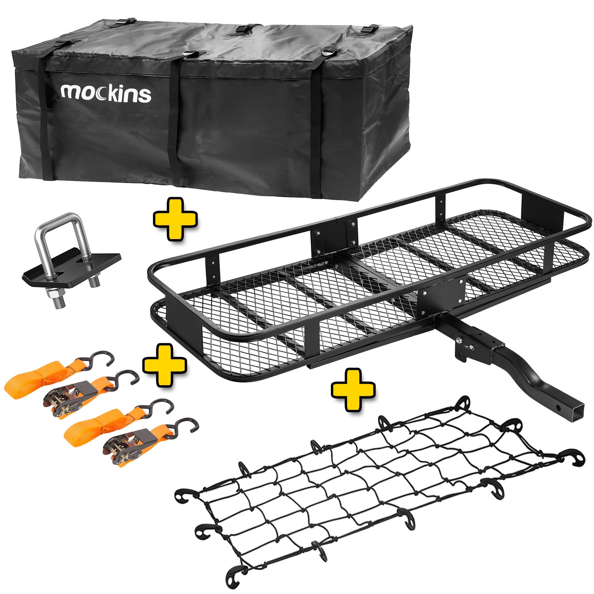 Buy Mockins Hitch Mount Cargo Carrier with Cargo Bag and Net The Steel