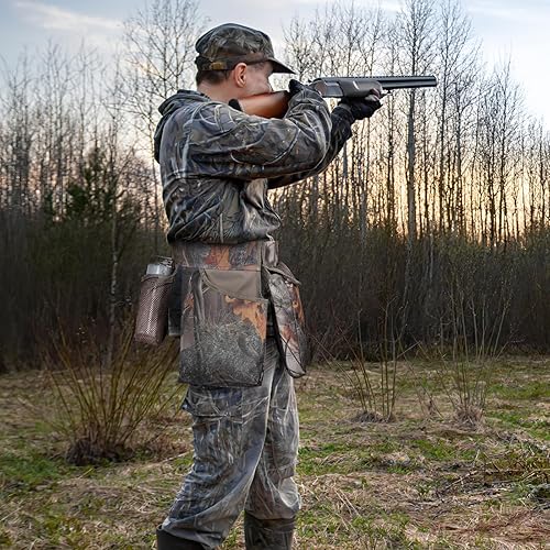 Miniatura 7 de Dove - Cinturón de caza Laelr Dove con bolsa de juego, bolsa de concha, bolsa de botella de agua para campo de caza de aves y cinturón de juego,