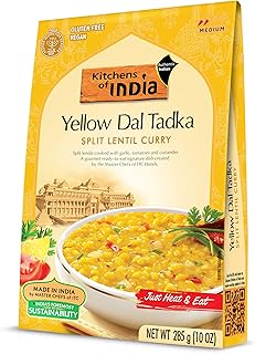 Kitchens Of India Ready To Eat Yellow Dal Tadka, Split Lentil Curry, 10-Ounce Boxes (Pack of 6)