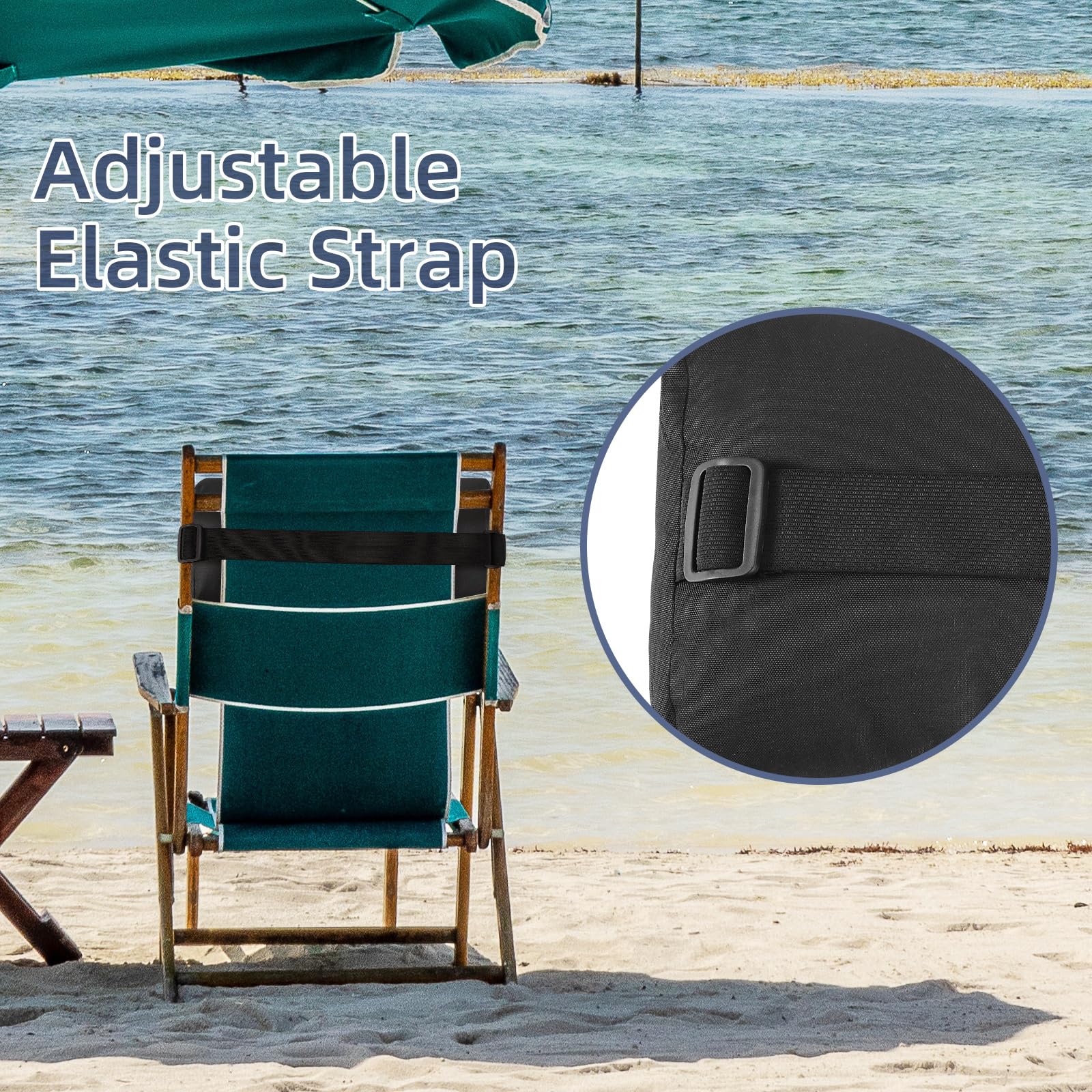 Rasugarlary Chaise Lounge Head Pillow, 2 Pack Outdoor Lounge Chair