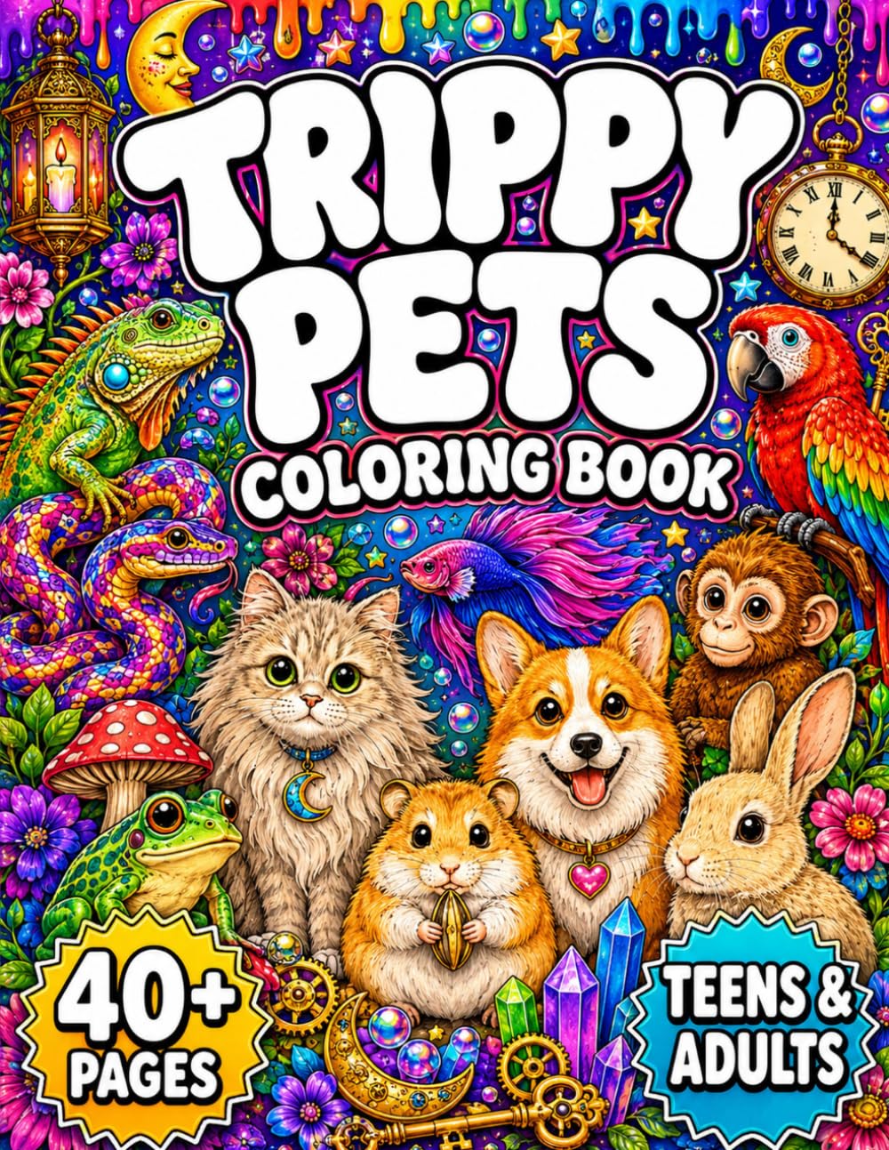 Trippy Pets Coloring Book