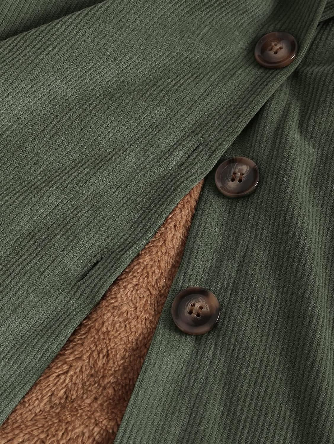 ZAFUL Women's Corduroy Loose Jacket Vintage Raglan Sleeve Casual Coat Hooded Windbreaker - Image 5