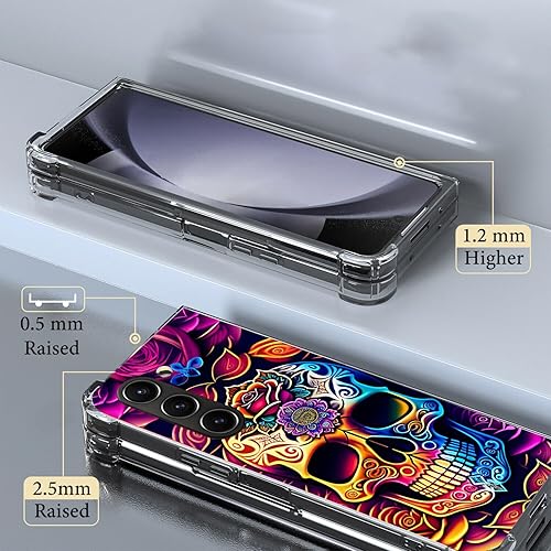 Miniatura 6 de Funda para Galaxy Z Fold 5, diseño colorido del universo cielo, a prueba de golpes, de cuerpo completo, resistente a los arañazos, para Samsung