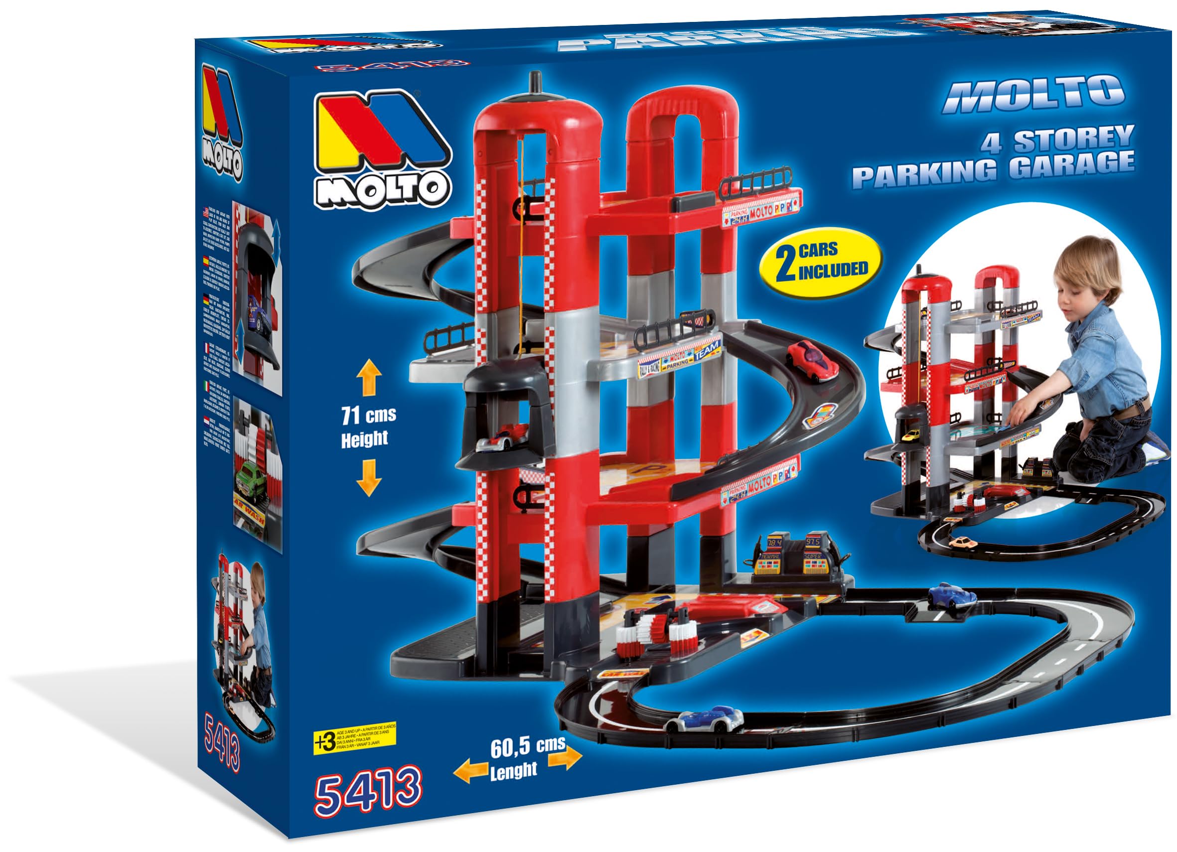 Molto Parking z 4-warstwami (czerwony/czarny)