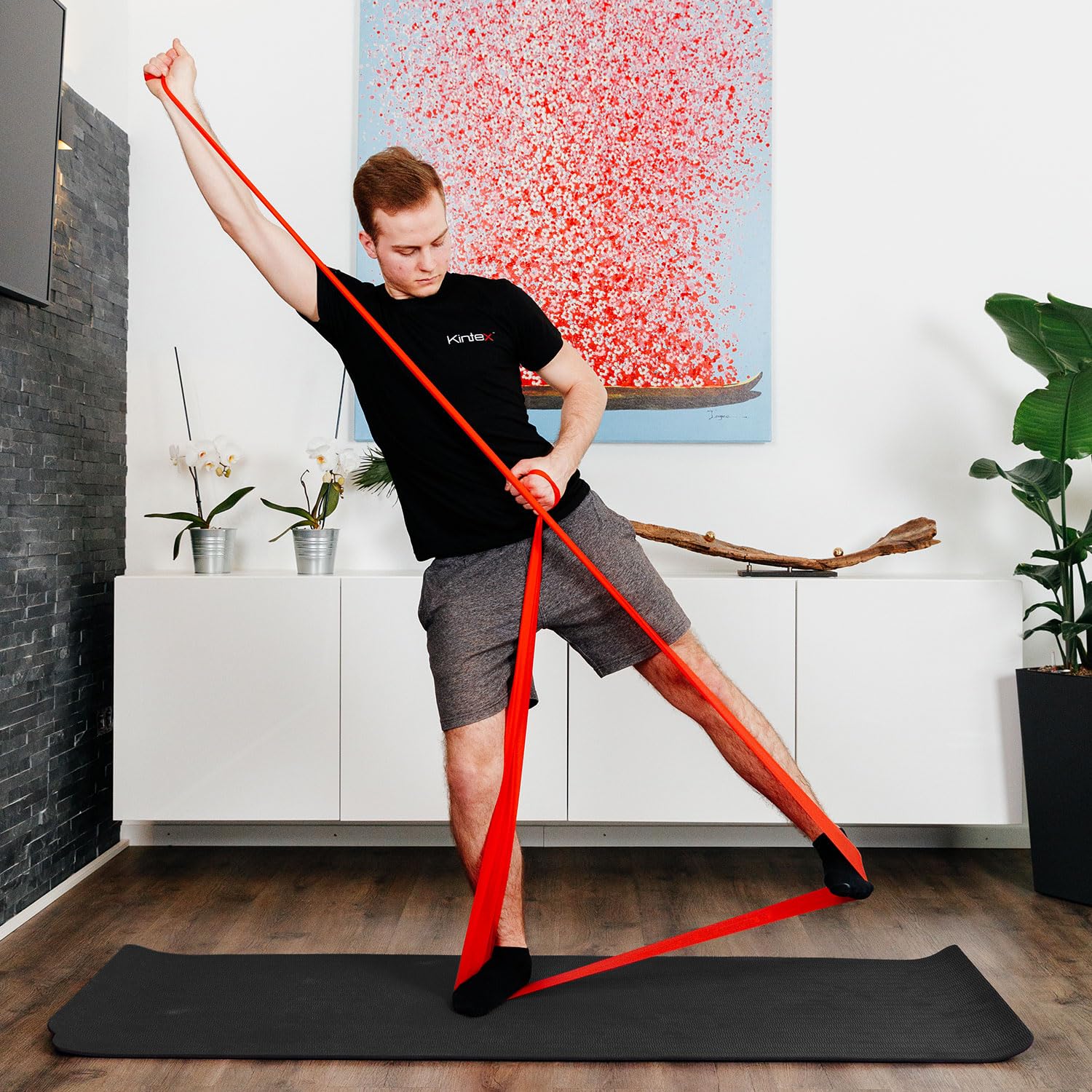 Kintex Fitnessband Bulk Rolle 25 m Widerstandsband für Training und Sport | 100 % Latex, individuell zuschneidbar – ideal für Physiotherapie, Fitnessstudios, Rehasport und funktionelles Training
