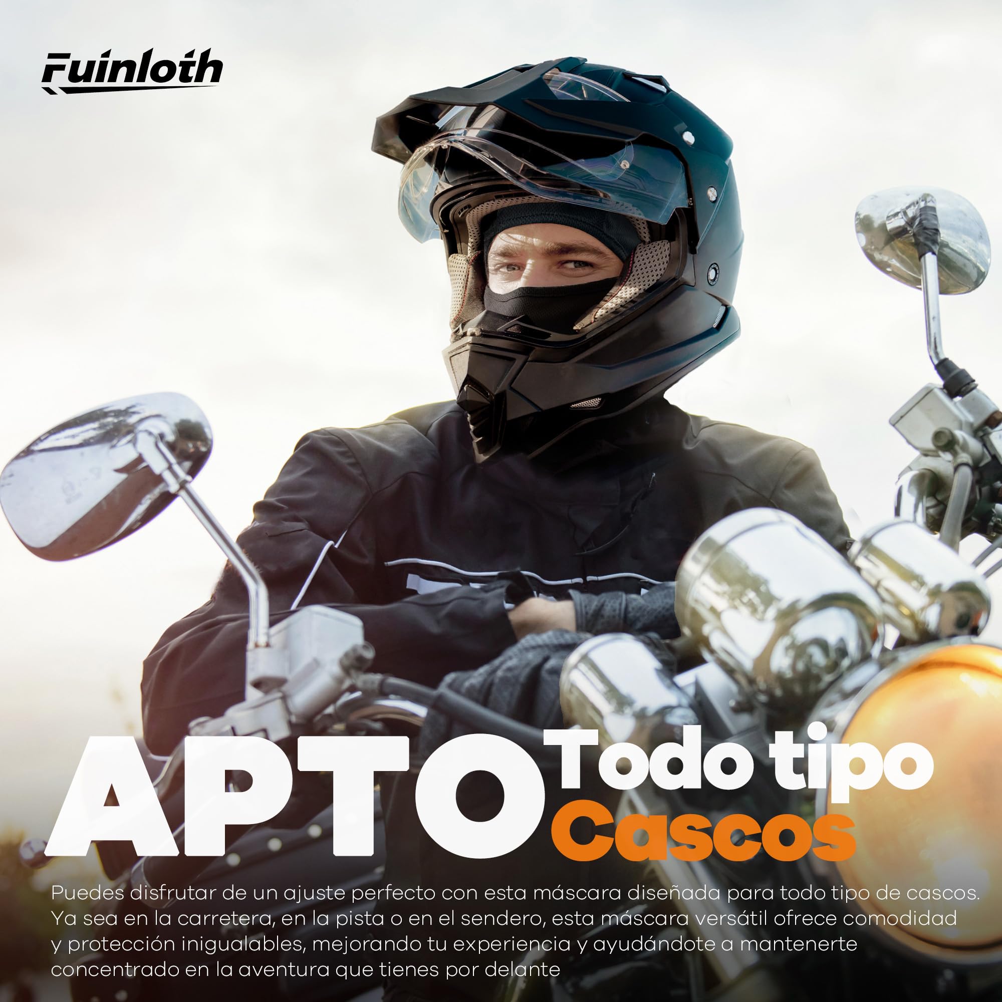 fuinloth Pasamontañas Balaclava Moto, Máscara de Esquí Bici Snowboard Ciclismo Ski Hombre y Mujer