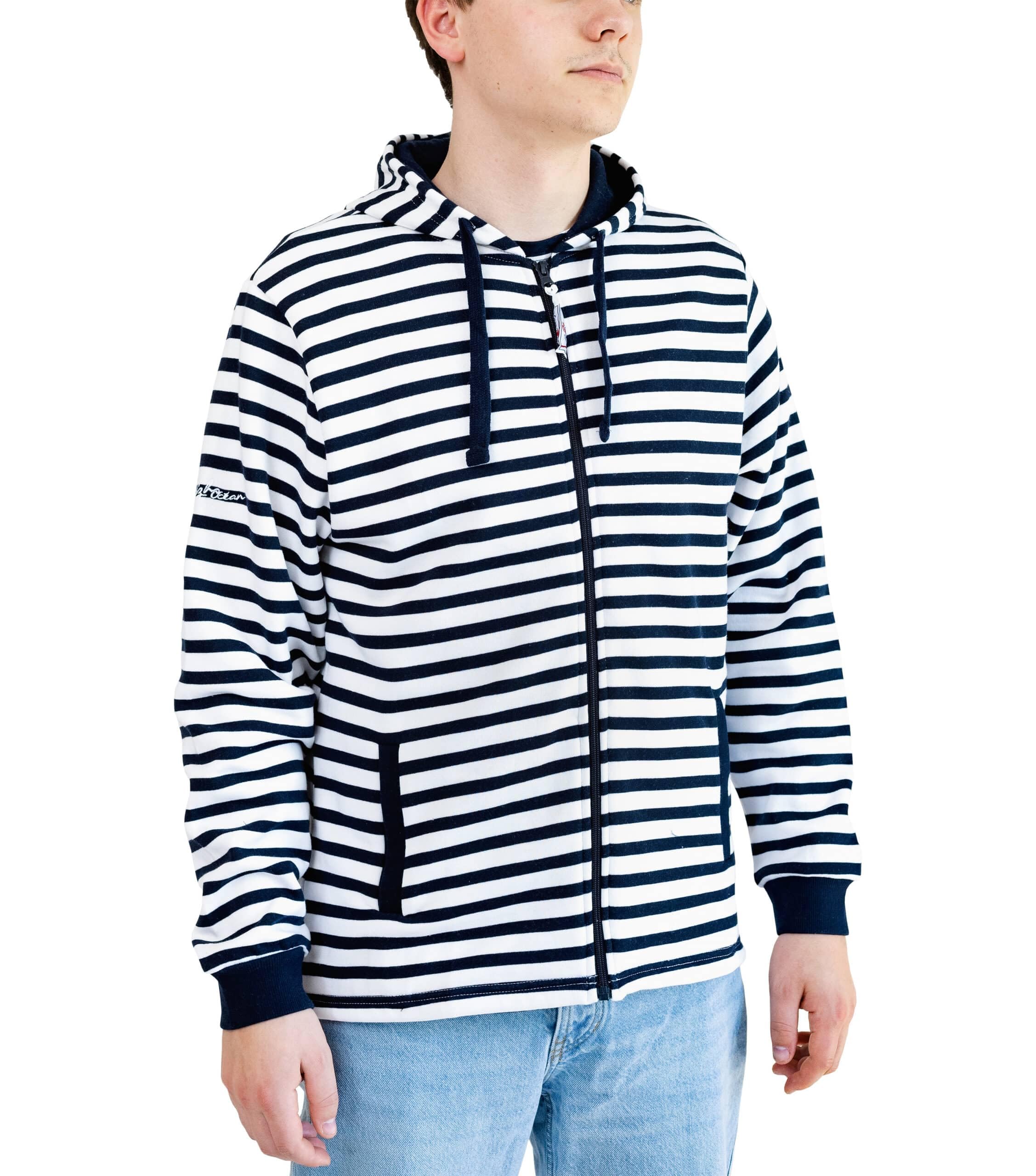 Breizh Ocean - Sweat à Capuche Unisexe Homme ou Femme Ambon, Style Marin, Coton - Grandes Tailles Disponibles du XS au 4XL
