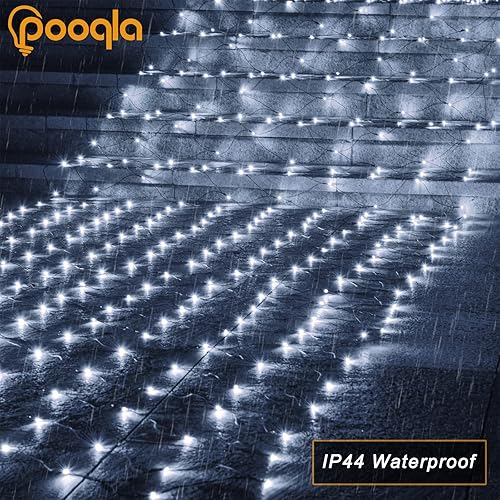 Miniatura 6 de 21 x 5 pies 360 luces LED coloridas de red de Navidad, 8 modos de luces conectables al aire libre para patio, jardín, decoración de fiesta