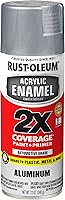 Vista 1 de Rust-Oleum 314030 Pintura en aerosol de esmalte acrílico 2X, 11 onzas, color aluminio