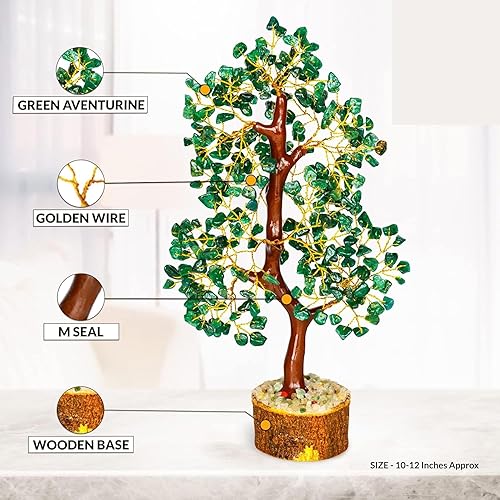 Miniatura 3 de Aventurina verde, árbol de cristal, piedras curativas y cristales, cristales de chakras, regalos hechos a mano para mujeres, decoración del árbol de