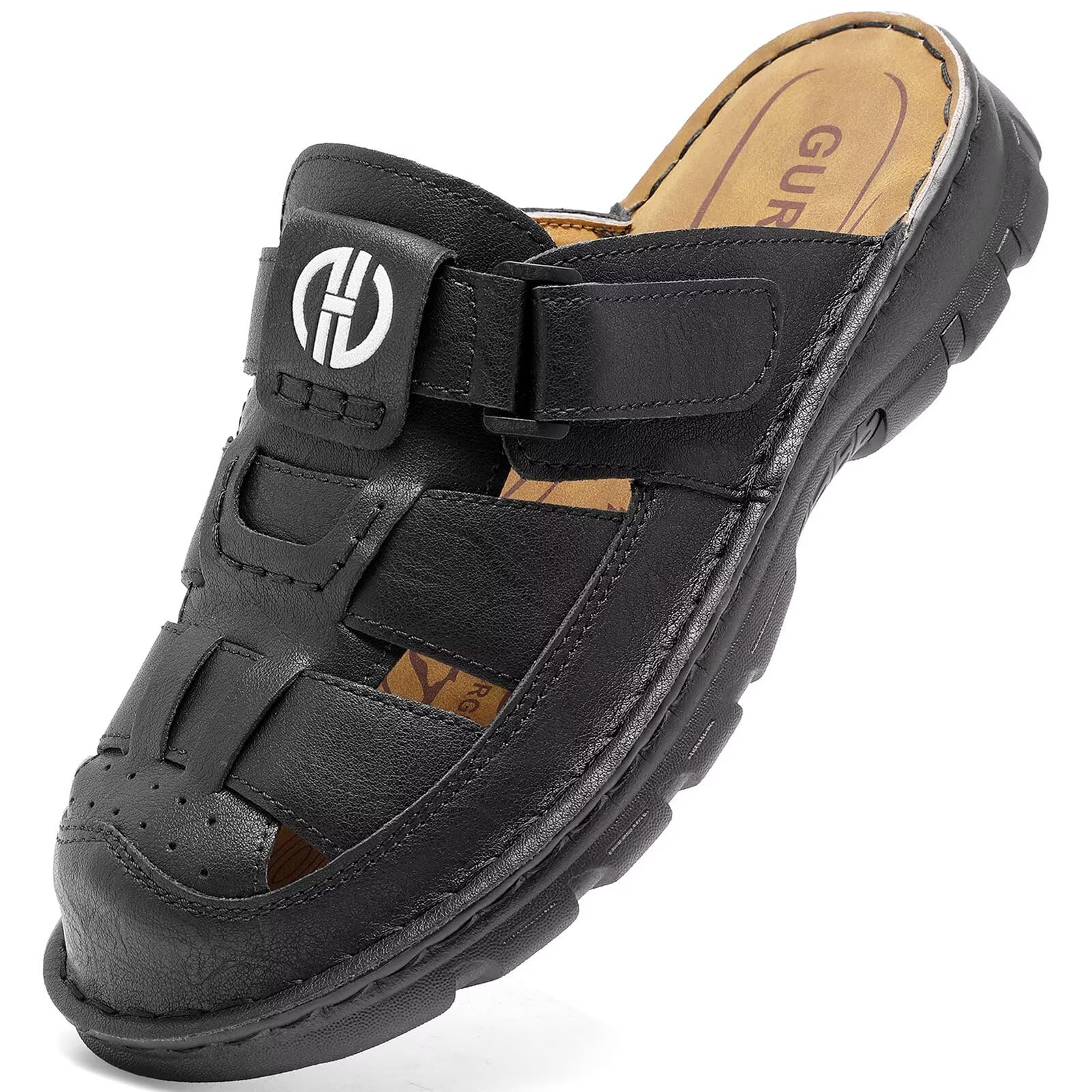 Zuecos y Mules para Hombre Sandalias de Cuero de Verano
