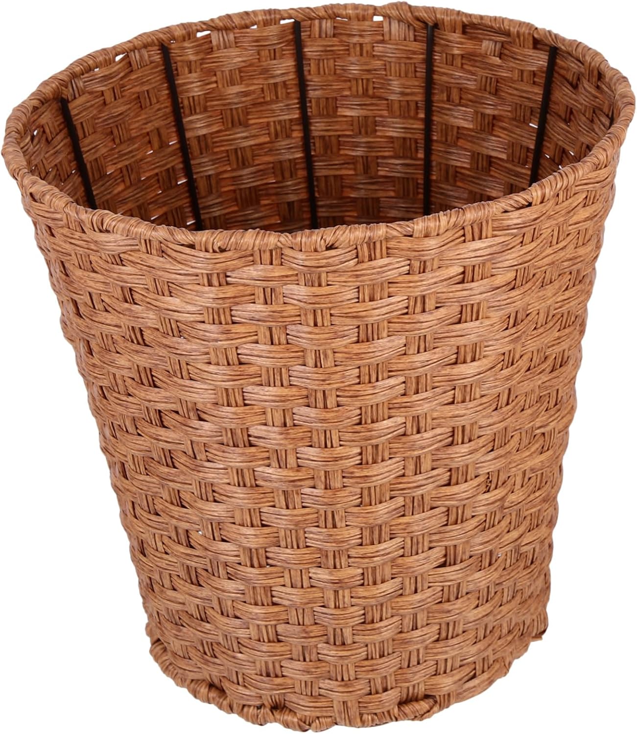 Creative Rattan Imitation Woven Storage Basket Brown Desktop Container for Items Snacks Cosmetics Clothes and Home Organization