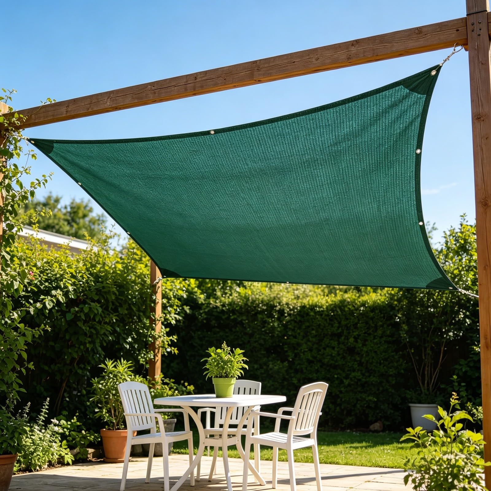 Toile d'ombrage 120 x 300 cm robuste pour stopper le vent et le soleil