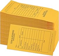 Vista 1 de 200 sobres de donación de diezmos para la iglesia de 6.5 x 3.5 pulgadas, sobres dorados de papel y sobres de oferta para cheques de diezmo