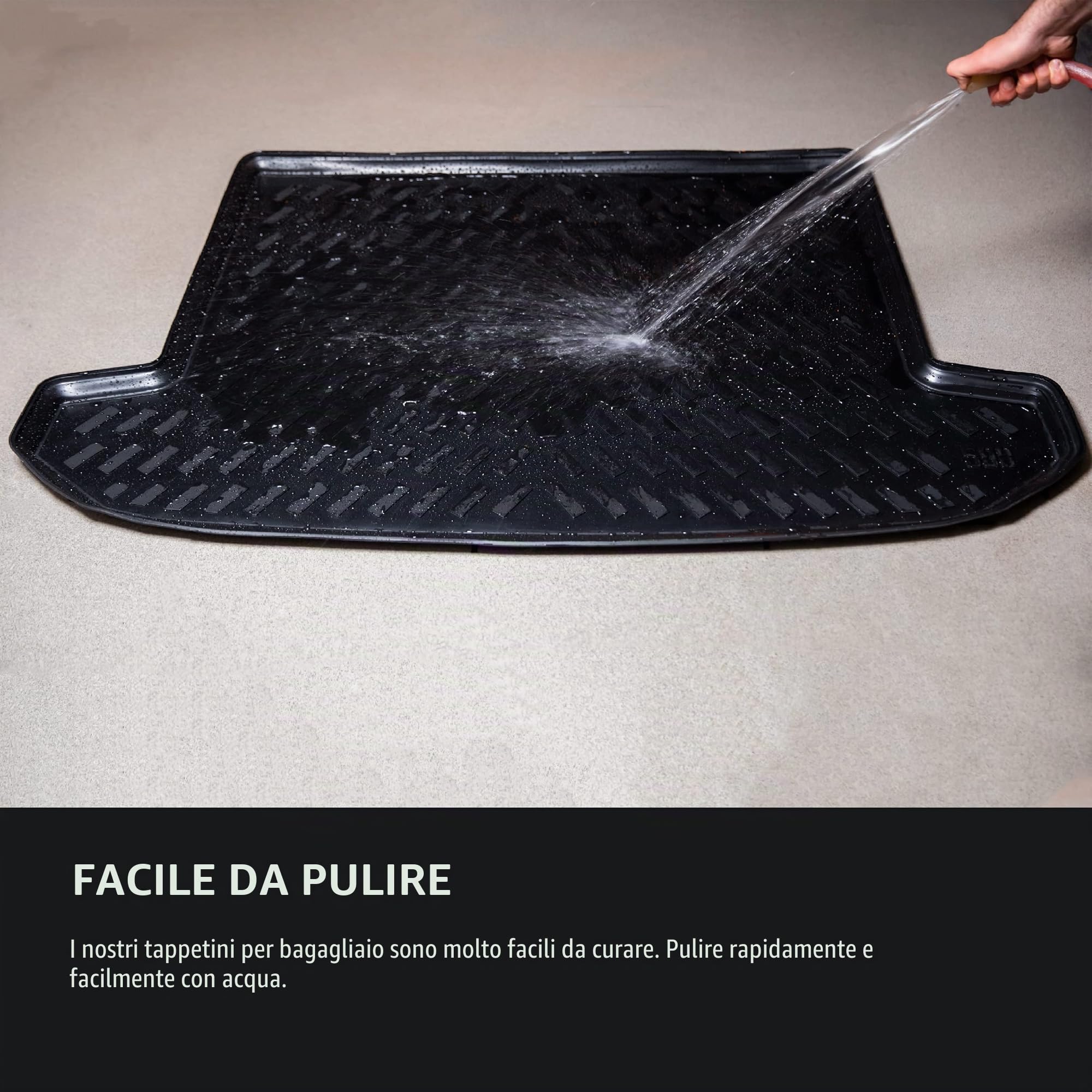 ELMASLINE 3D Vasca Auto Baule per Peugeot 208 (II) 2019-2026 | Vasca per il bagagliaio | Bordo extra Alto