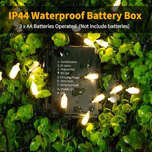 Miniatura 3 de Brightown - Serie de miniluces de Navidad Luces LED impermeables de pilas, para árbol de Navidad, decoración de fiesta para interiores y exteriores