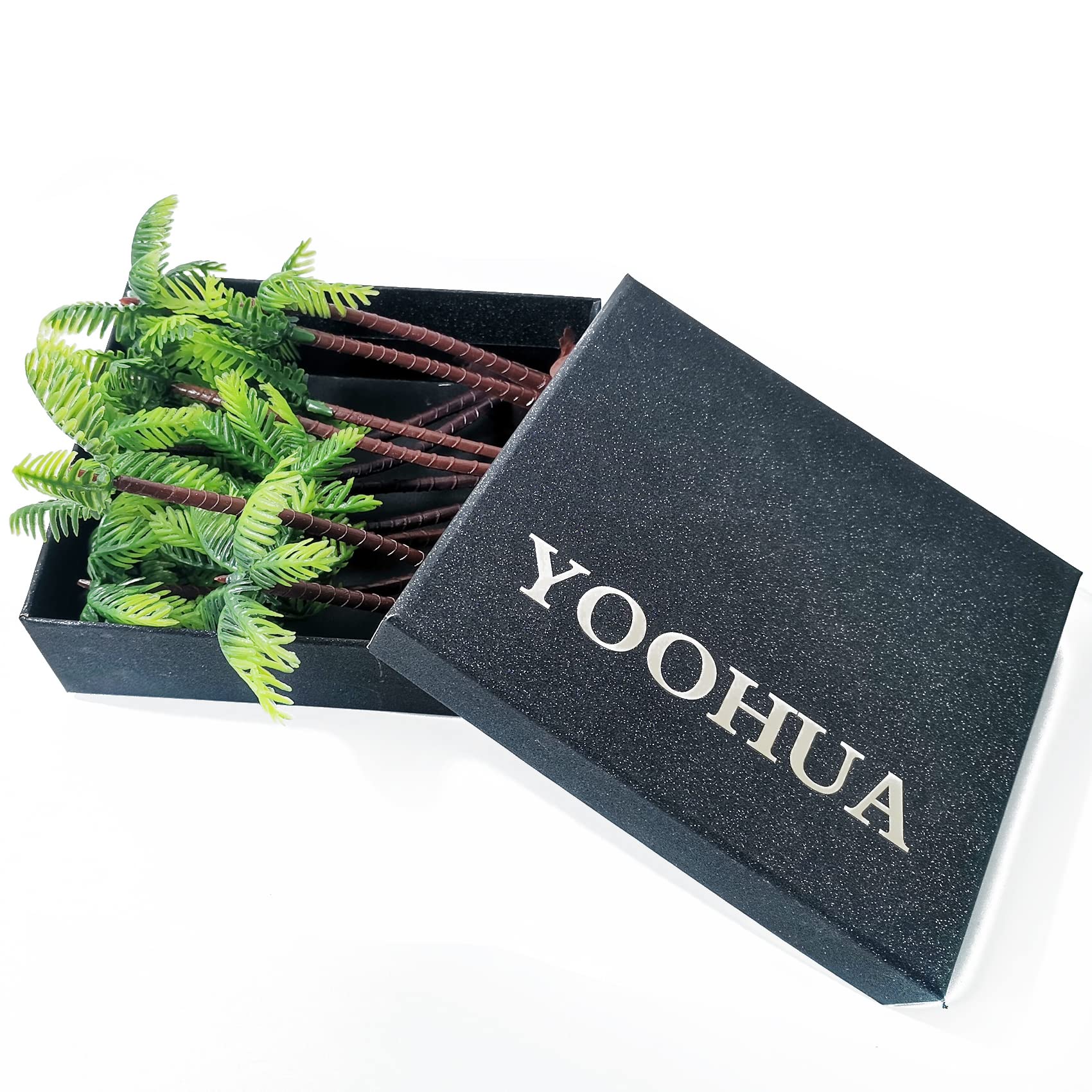 YOOHUA 25PCS Coconut Palm Model Artificial Trees/Cake Topper - Charming Cupcake Topper Scenery Model Scenery Model for Cake Decorations or Building Model Landscape Artificial Plants - Image 5