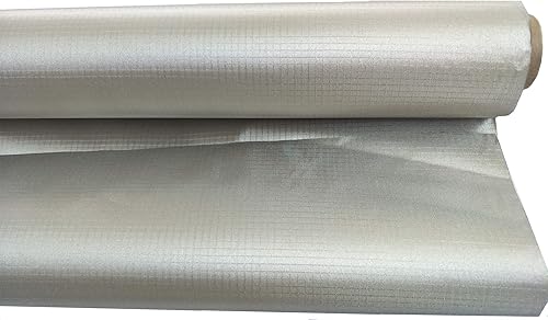 Miniatura 3 de Amradield Tela conductora Faraday de níquel de cobre para medidor inteligente RF bloqueo a cuadros Ripstop Tipo 43"x39" pulgadas con cinta