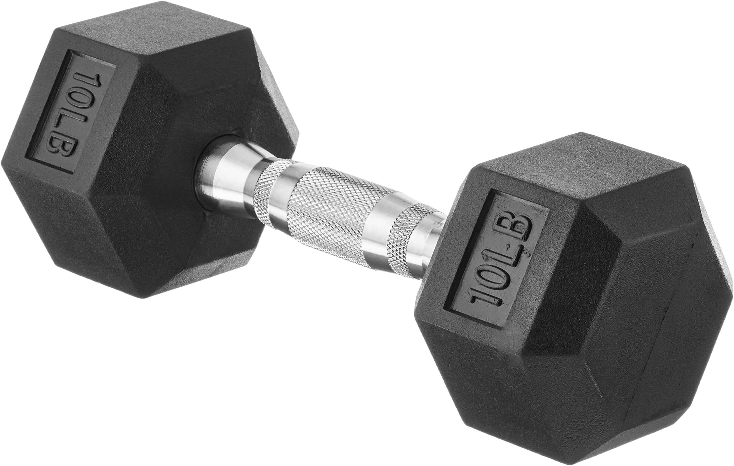 Amazon Basics Dumbbells with Rubber Cover, Hexagonal