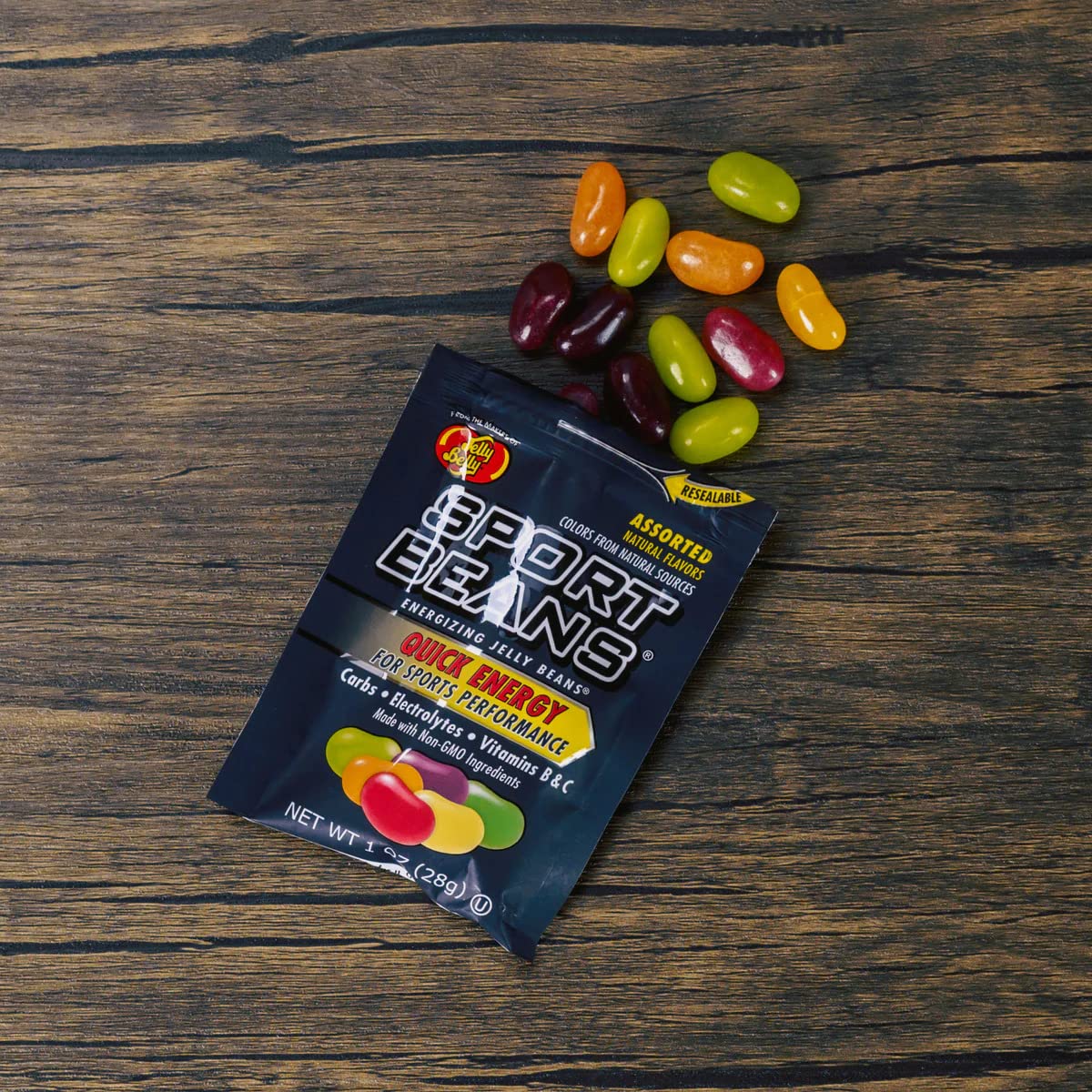 Jelly Belly Sport Beans [12-Pack] Assorted Sport Beans (Orange, Fruit Punch, Green Apple, Juicy Pear, Lemon Lime, Berry) Click for More Sizes