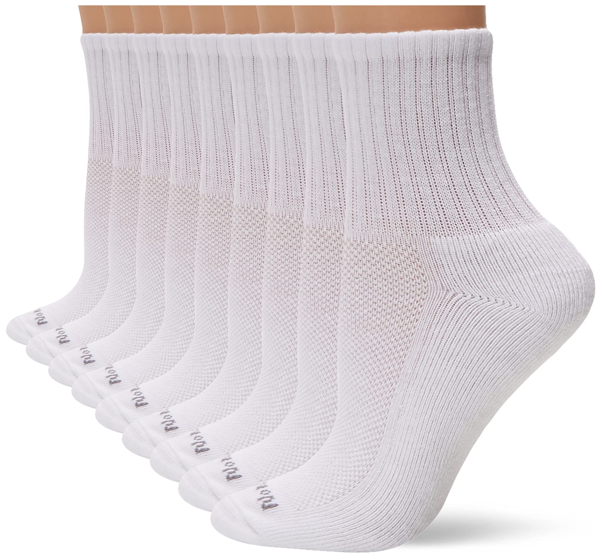 Photo 1 of **USED** No nonsense womens Soft & Breathable Cushioned Mini Crew Socks One Size White - 9 Pair Pack