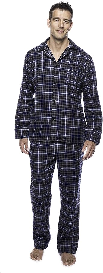 Conjunto de pijama masculino de flanela 100% algodão com bolsos e cordão  Noble Mount : Amazon.com.br