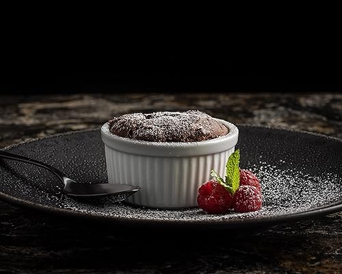 Miniatura 7 de Bellemain Ramequines de porcelana estriados  Cuencos de sopa de cebolla francesa, sartenes para tartas, platos de postre, tazas de porciones