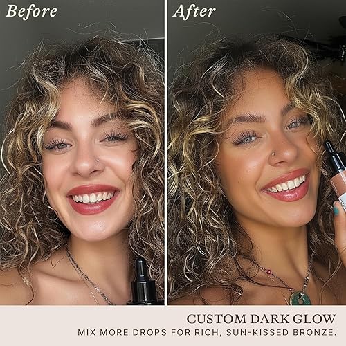 Miniatura 2 de Gotas autobronceadoras para la cara, fabricadas en Estados Unidos con ingredientes orgánicos y naturales, gotas de bronceado ultra oscuras para