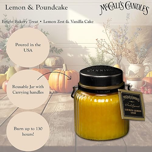 Vista 193 de McCall's Candles Manzanas y calabazas Vela perfumada de 18 onzas Colección Indulgence Doble mecha Tarro ranurado Vertido en Estados