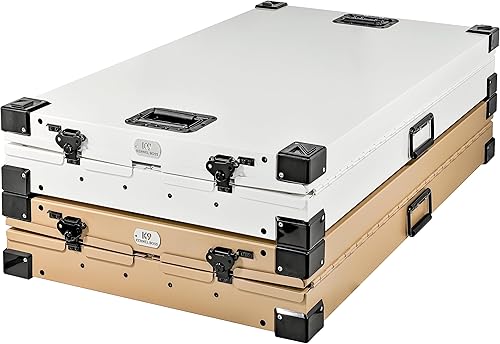 Miniatura 7 de Jaula para Perros de Aluminio Revestido en Polvo Completamente Plegable y Resistente - Grande (Blanco)