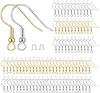 BEADNOVA 200pcs Mix Earring Hooks & Backs, Silver & Gold, 100pcs Hooks & 100pcs Backs, DIY Earring Supplies