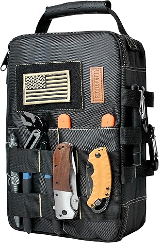 Pequeña bolsa de herramientasorganizador de bolsa, medidor  EDCbolsa de herramientas compacta. Paño Oxford pesado y cremallera grande, adecuado para