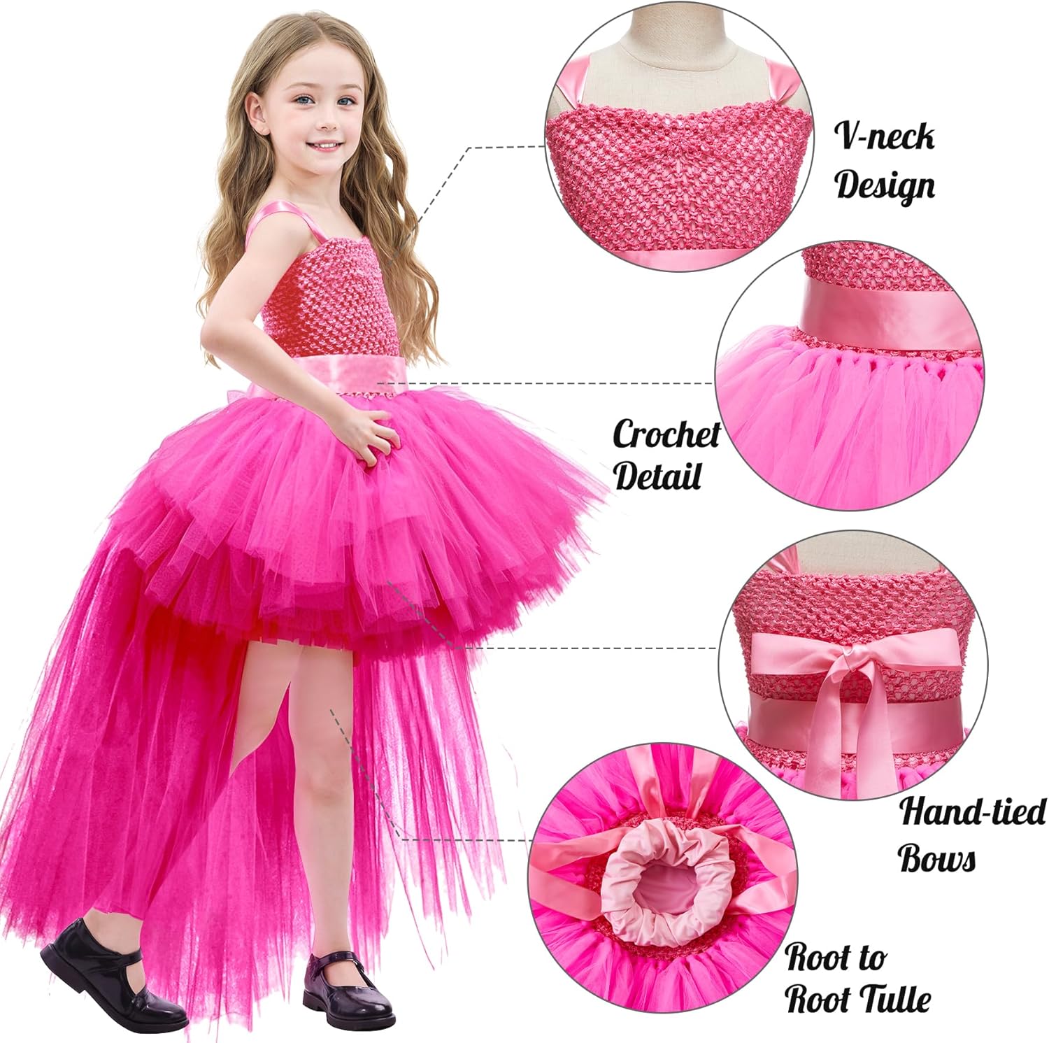 Tao-Ge Halloween Tutu Dress for Girls Tulle Dresses Fairy Princess Dress for Kids Toddler Little Girl Birthday Party Outfit - Image 4