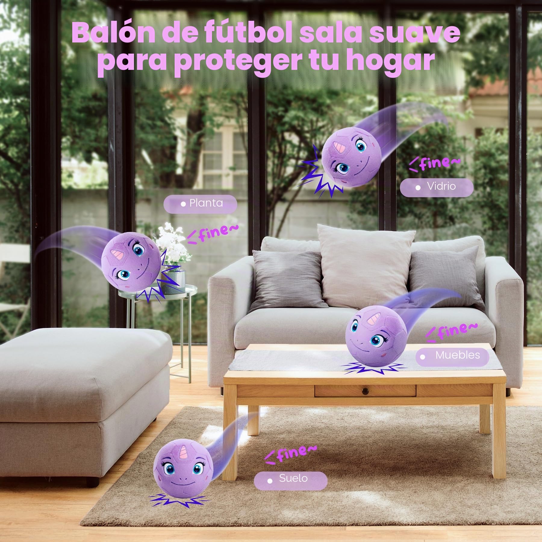 VangeBow Pelotas de fútbol silenciosas para interiores para niños pequeños de 1 a 3 años, inflables, suaves, de peluche, juguetes para niños de 3 a 5 años, regalo de primer cumpleaños