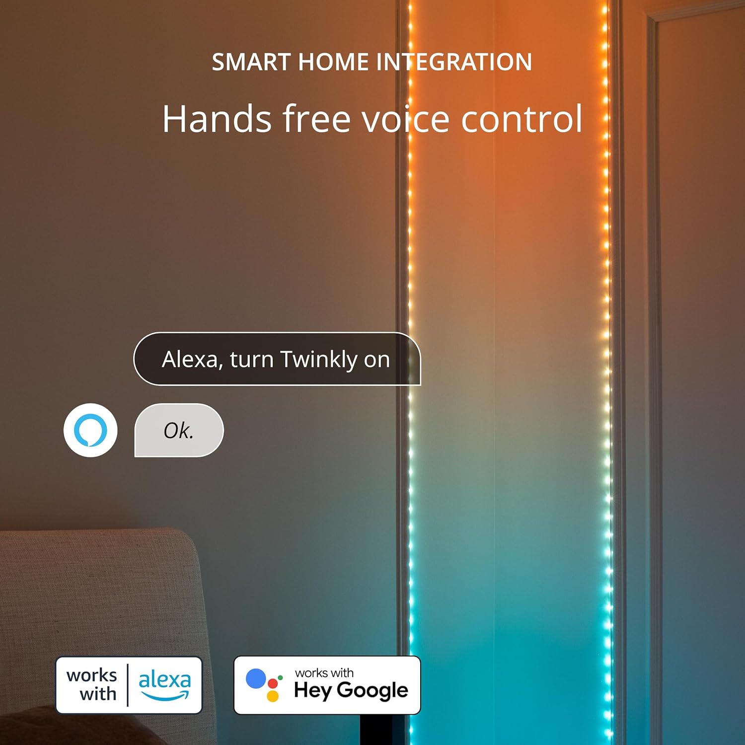 Smartphone displaying Twinkly app with 'Mapping Complete' notification
