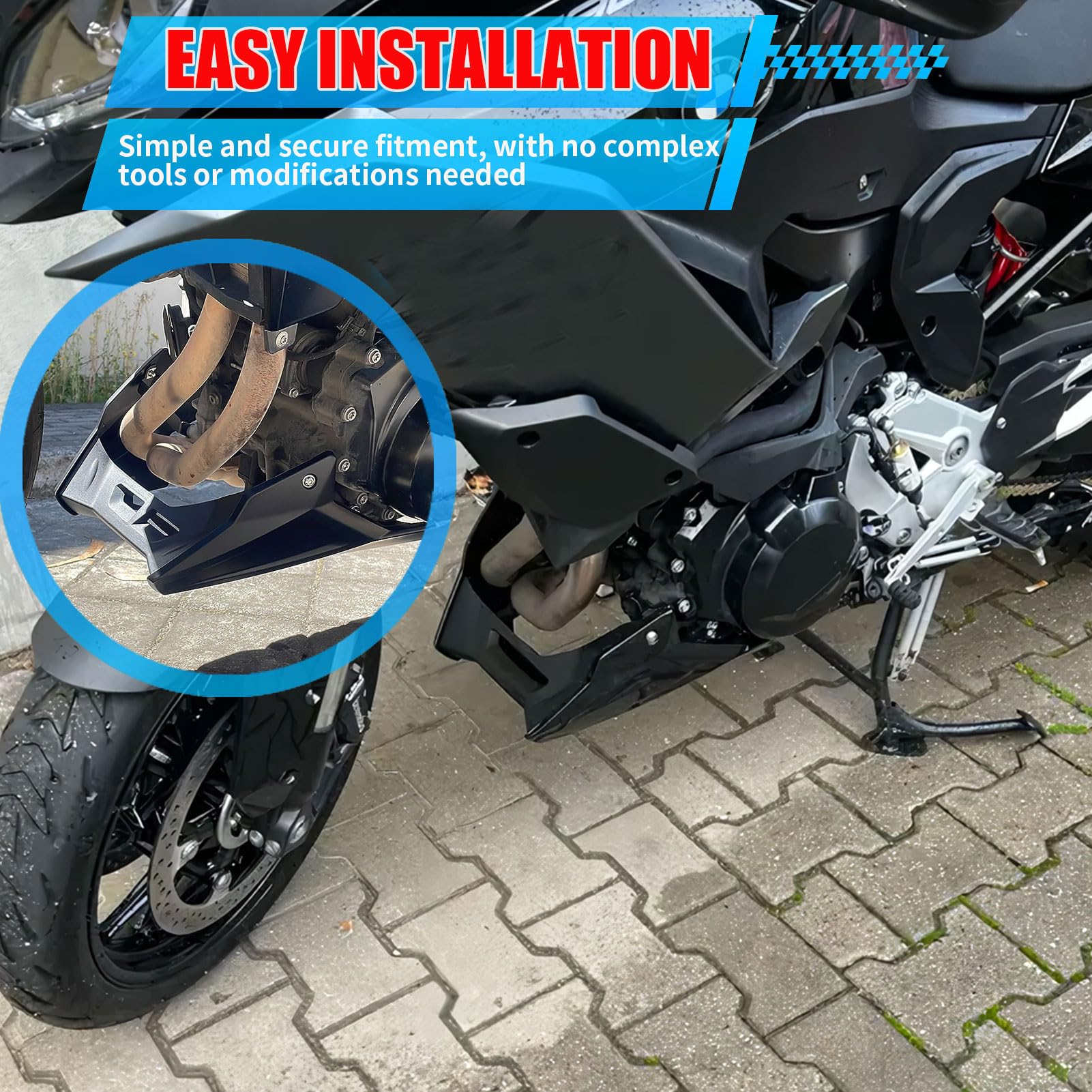 Puntale Puntale Motore Inferiore Telaio Spoiler Carenatura Protezione Sottoscocca Protezione del telaio del motore Per F 900 R F900XR F 900R F 900XR Accessori 2020-2025 (Titanio)
