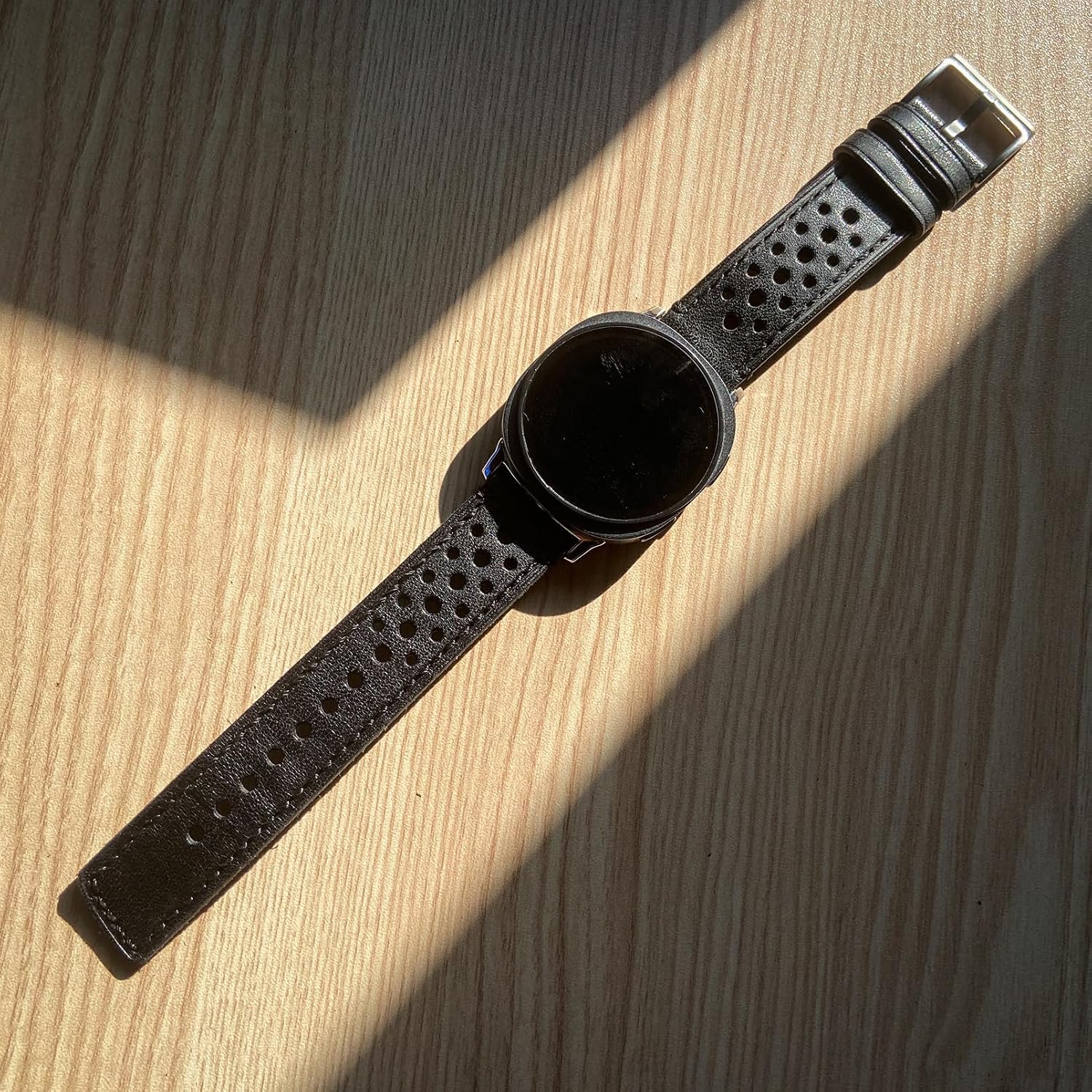 HEMSUT Genuine Perforated Leather Replacement Watch Band Compatible with Samsung Galaxy Watch 8 (40mm, 44mm), Watch 8 Classic (46mm) & Galaxy Watch Ultra (1/2) 47mm (2024/2025)