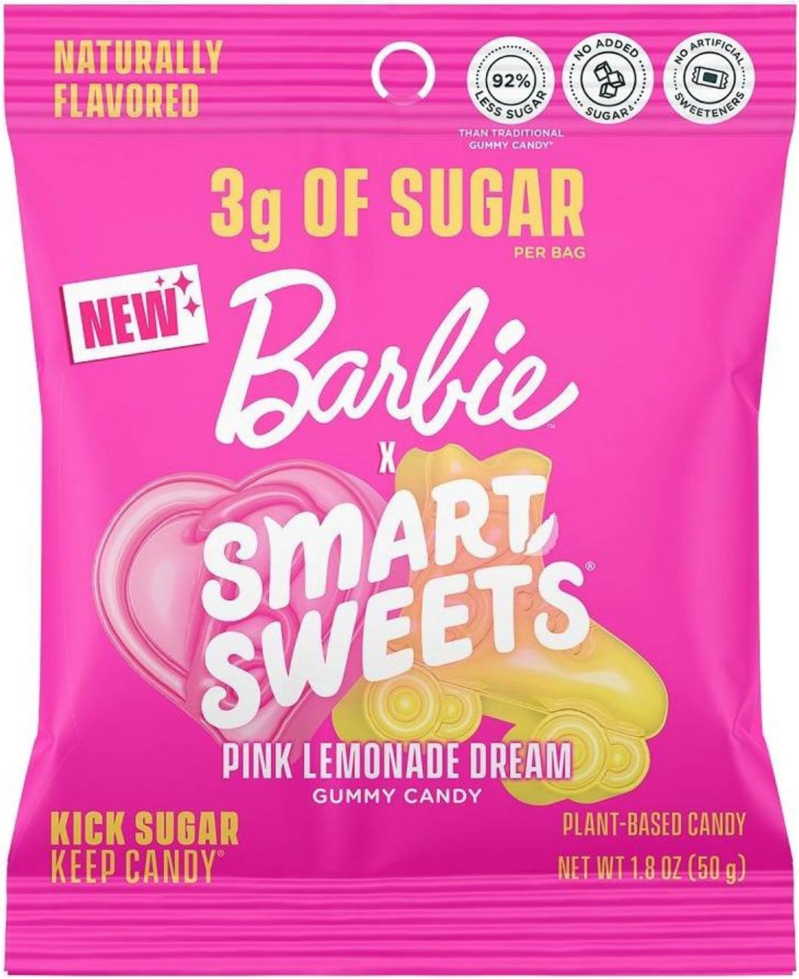 Smart Sweets, Gummy Barbie Pink Lemonade Dream, 1.8 Ounce