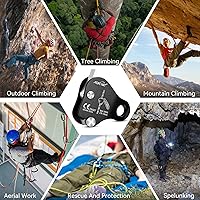 Vista 6 de Cuerda de escalada Ascender Grab Protección contra caídas Dispositivo de Belay Equipo de escalada de árboles, Equipo de rapel Ascensor de cuerda