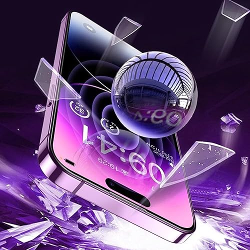 Miniatura 7 de Compatible con iPhone 14, 13, 13 Pro, protector de pantalla de privacidad de 28 grados, vidrio templado antiespía, degradado, colorido, cobertura