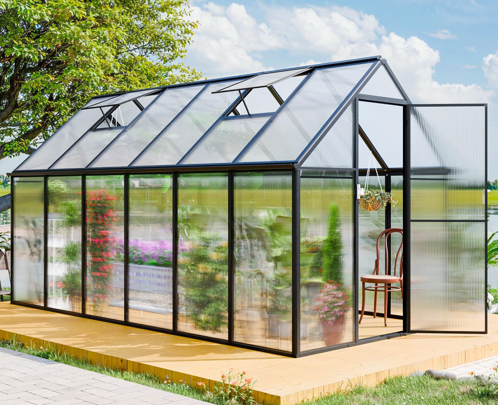 Amazon.com : 12x6x6 FT Polycarbonate Greenhouse for Outdoors