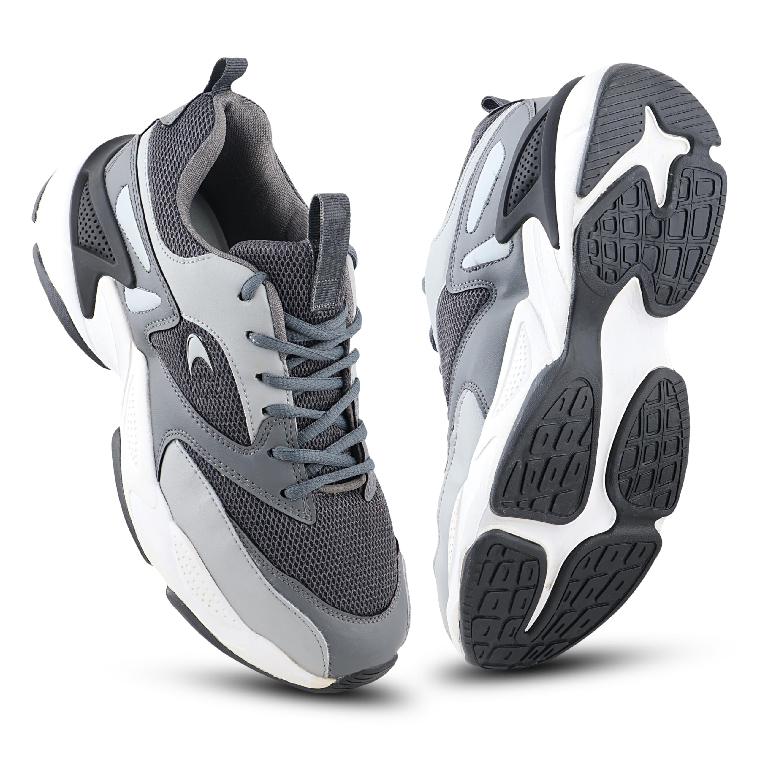 FUEL Fighter Sports Shoes for Men, Lace-Up with Style & Comfort, Lightweight Anti Skid Shoe for Running, Walking, Gym, Trekking and Hiking, Casual Footwear for Gents (B0DCNBMXWD) Amazon Price History, Amazon Price Tracker