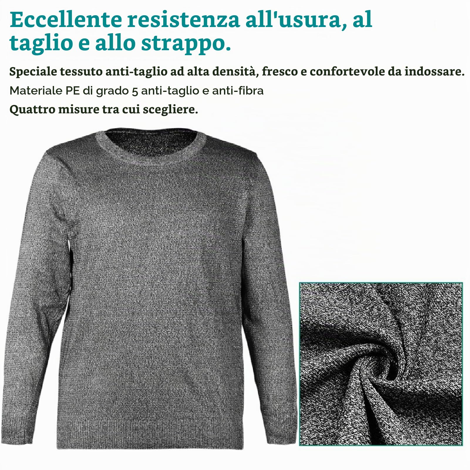 Camicia Resistente al Taglio Abbigliamento antitaglio di Livello 5 A Maniche Lunghe al Taglio Camicie per La Produzione Industriale(XXL)