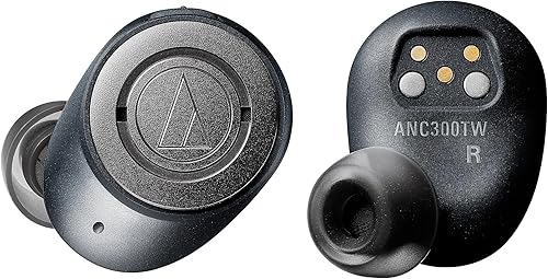 Miniatura 3 de Audio-Technica ATH-ANC300TW QuietPoint Auriculares intrauditivos inalámbricos con cancelación activa de ruido, color negro