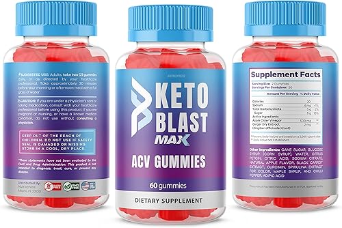 Miniatura 8 de Nutrixpress Paquete de 1 gomitas Keto Blast Max ACV, gomitas de vinagre de sidra de manzana Blast Keto, Advance Formula Ketoblast Max, gomitas de