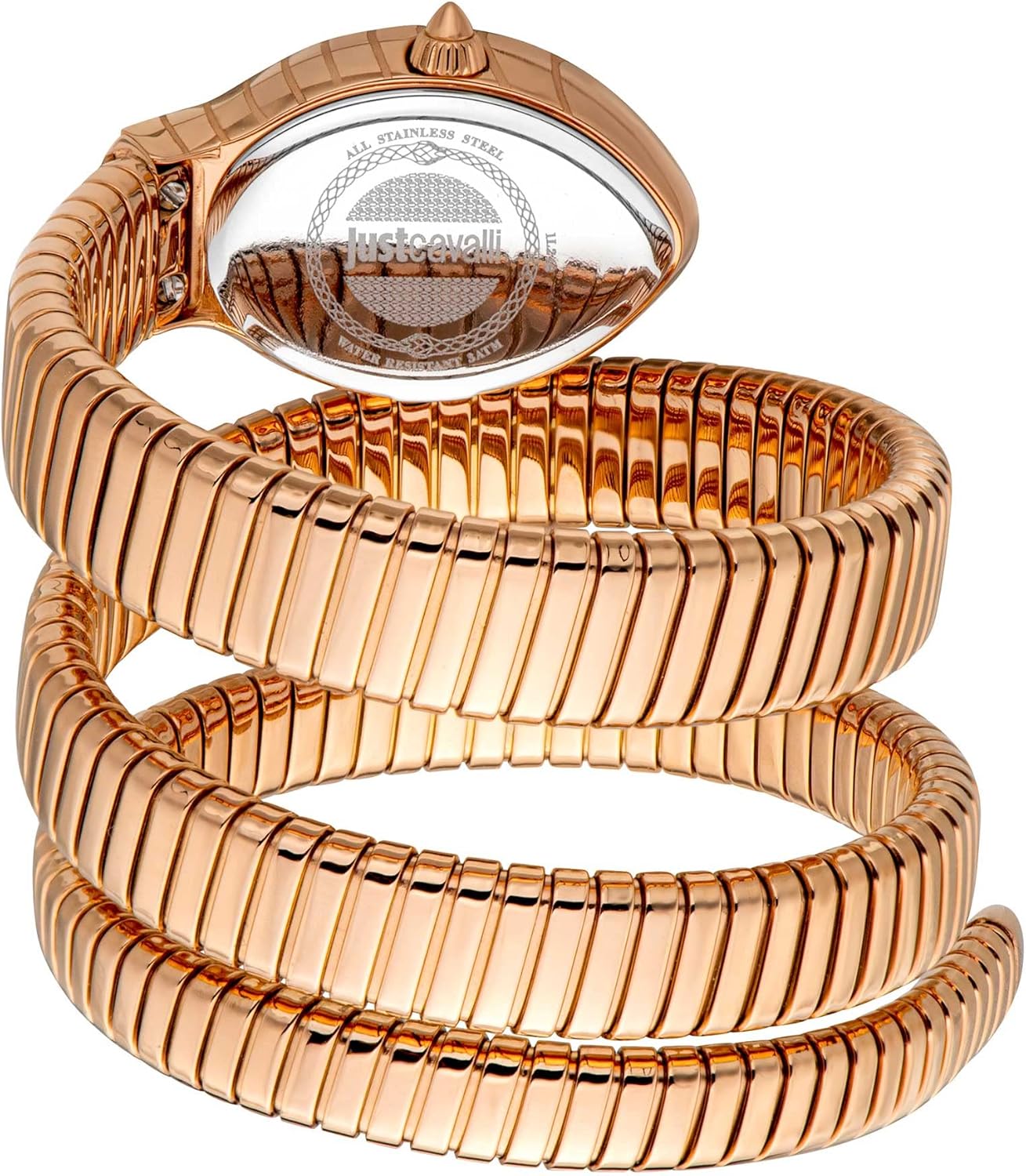 Just Cavalli Signature Snake Classico lungo - Orologio elegante da donna al quarzo moda bracciale flessibile doppio giro e cassa in acciaio inox Just Cavalli Signature Snake Classico lungo - Orologio elegante da donna al quarzo moda bracciale flessibile doppio giro e cassa in acciaio inox