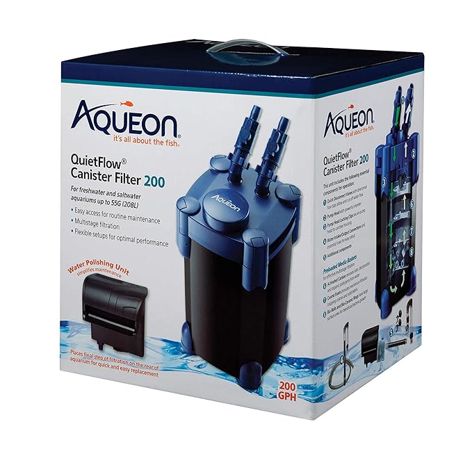 Aqueon Quiet Flow Canister Filter up to 55 Gallon Aquarium Amazon.in